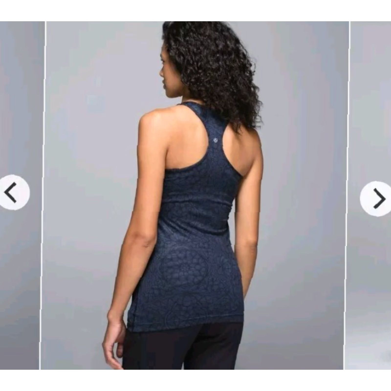 Lululemon Lululemon Womens Cool Racerback Tank Prisma Inkwell Black-Size 2 Tank Sleeveless Racerback Pullover Yoga Running Gym 2 Blue Black Womens Size ONE SIZE - 3 Thumbnail