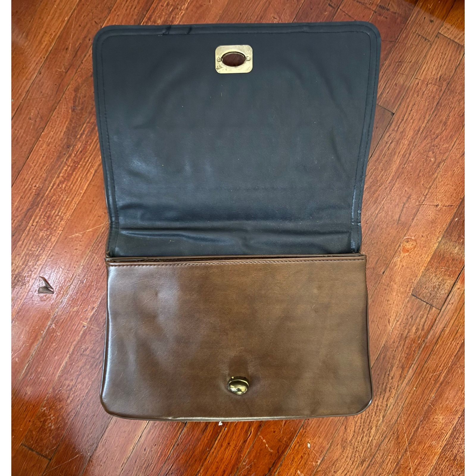 Vintage Vintage 70’s Brown Leather Purse Classic Retro Shoulder Bag Size ONE SIZE - 4 Thumbnail