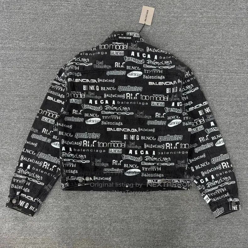 Other Balenciaga Black Denim Jacket with Print. Size US L / EU 52-54 / 3 - 2 Thumbnail