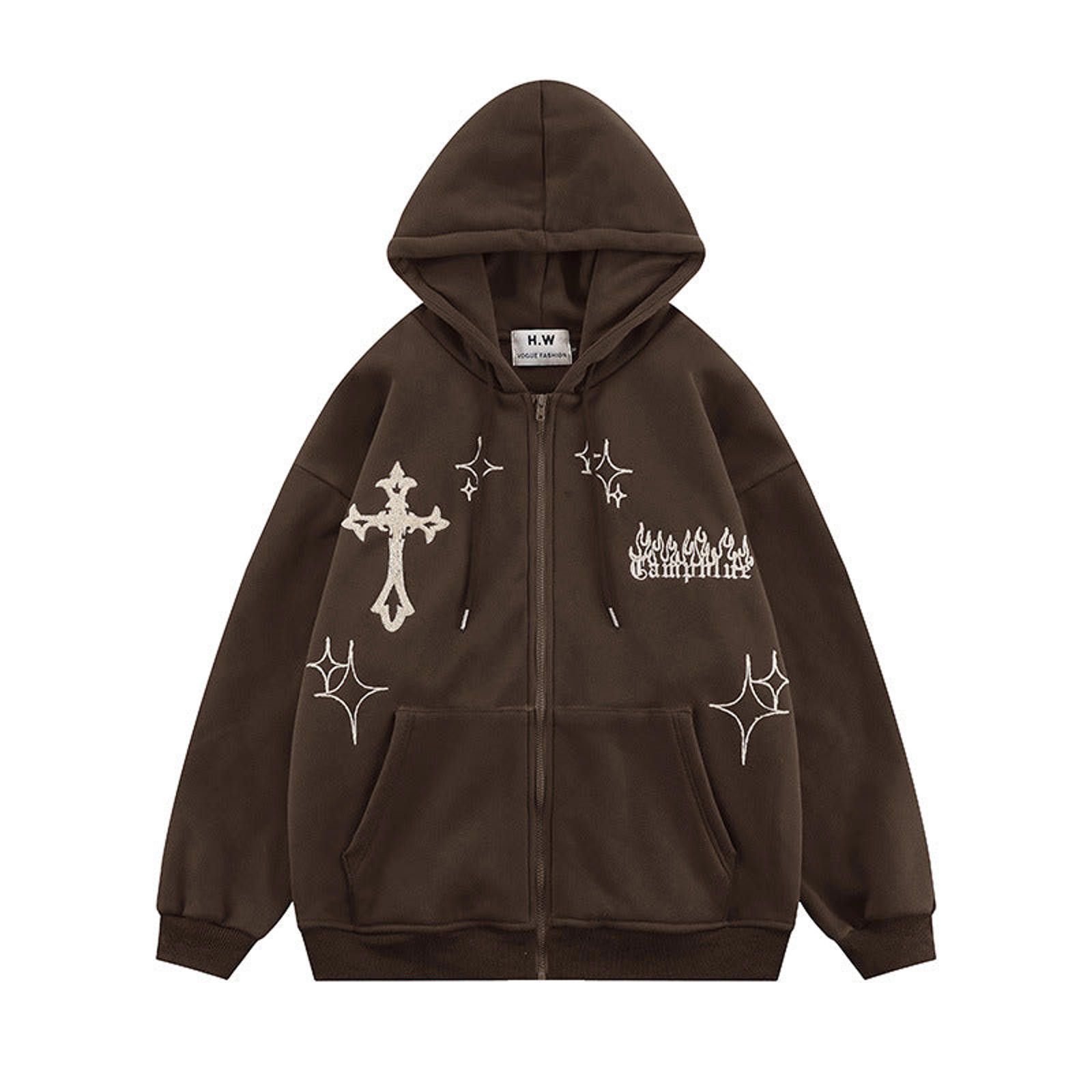 Japanese Brand Cross Graphic Full Zip-Up Hoodie Size US XL / EU 56 / 4 - 6 Thumbnail