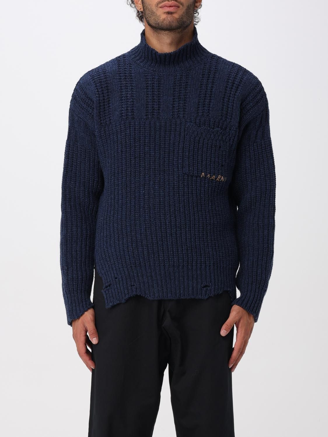 Marni Marni Sweater Men Blue Size US L / EU 52-54 / 3 - 1 Thumbnail