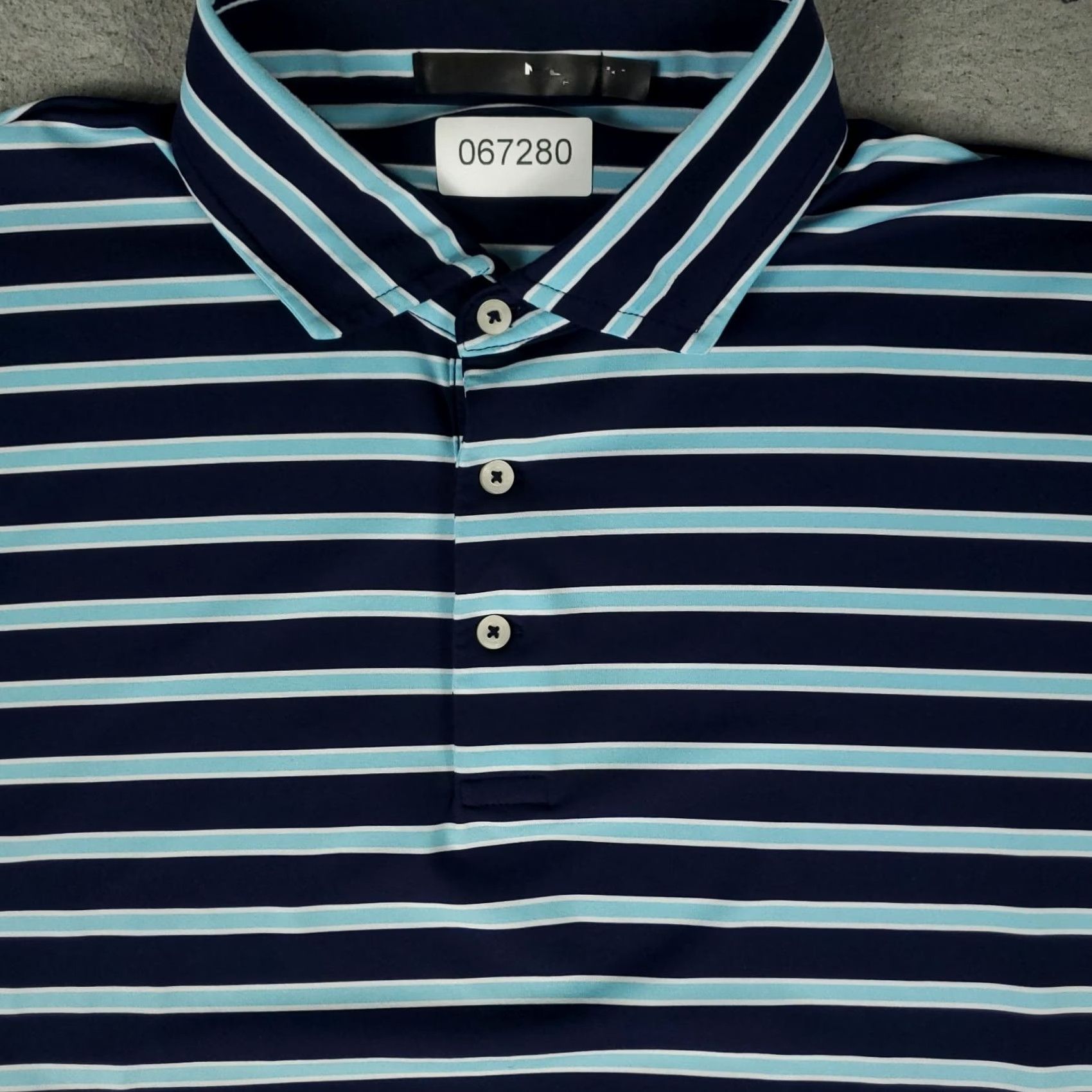 RLX Ralph Lauren RLX Ralph Lauren Polo Shirt Mens XL Blue Striped Golf Casual Short Sleeve Polo Size US XL / EU 56 / 4 - 2 Thumbnail