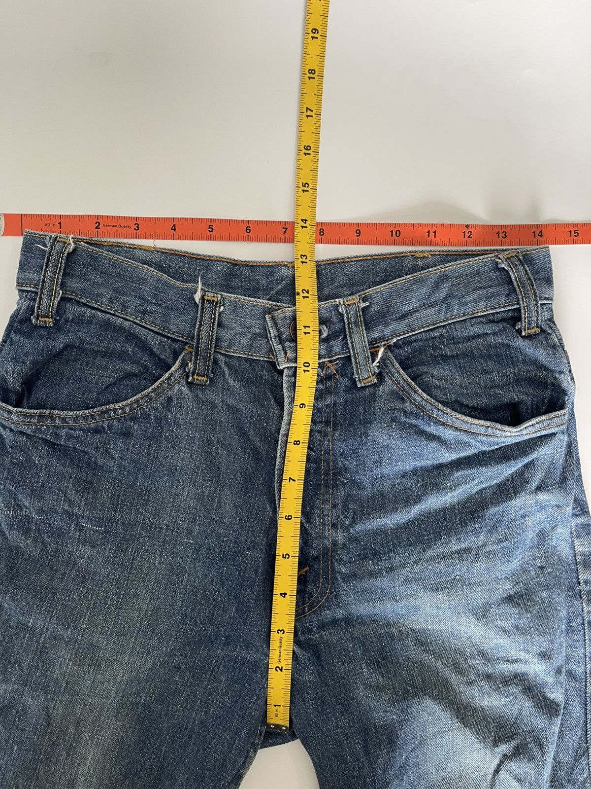 Levi's Vintage Clothing 70s LEVI’S 505 BLUE FLARE JEANS Size US 28 / EU 44 - 4 Thumbnail