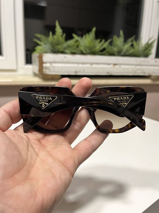 Prada shield sunglasses 2024 with triangle logo