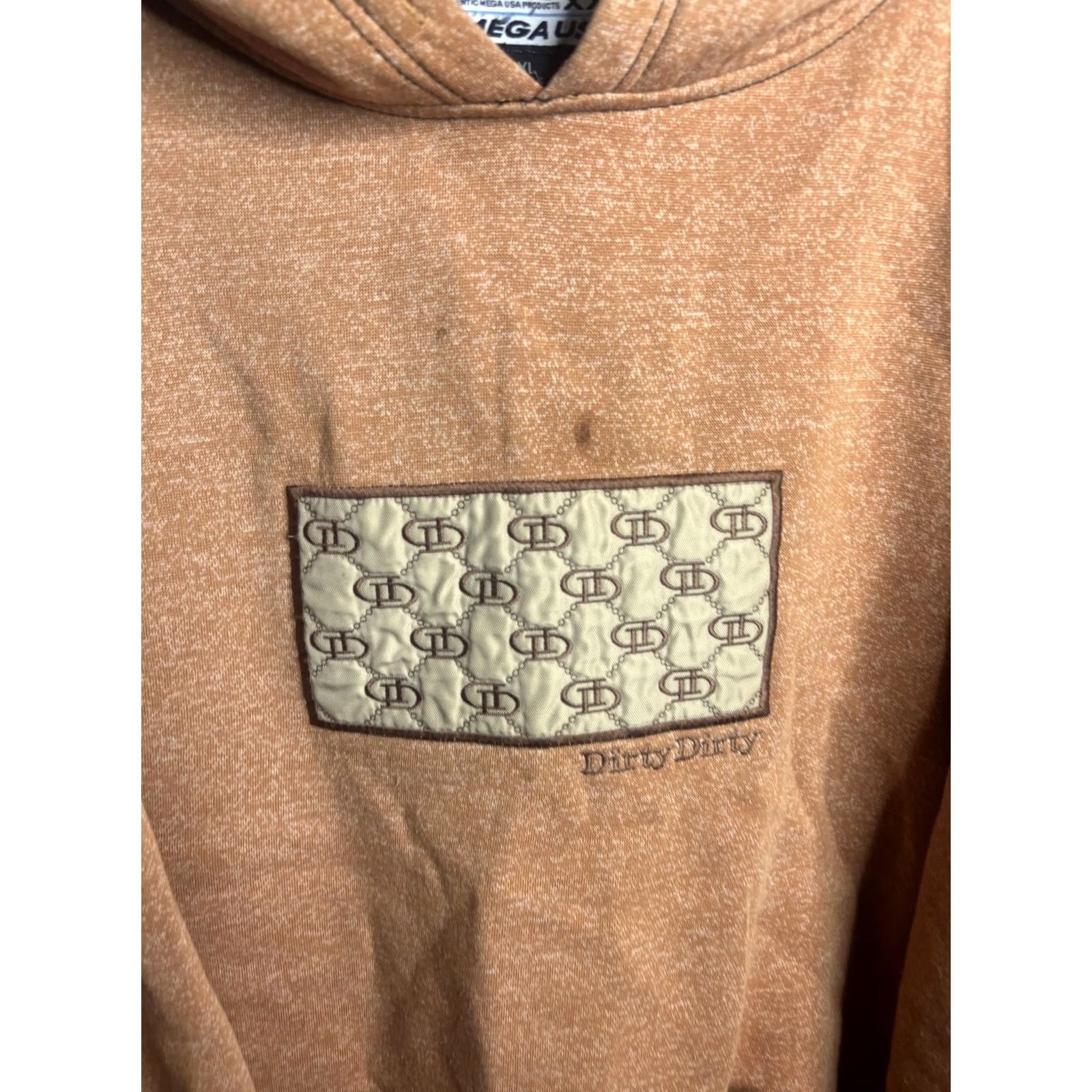 KangaROOS Mega USA Dirty Dirty Hoodie Sweatshirt Mens 2XL Brown Heather Pullover Kangaroo Pocket Fleece Embroidered Logo Graphic Print Hoodie Size US XXL / EU 58 / 5 - 2 Thumbnail