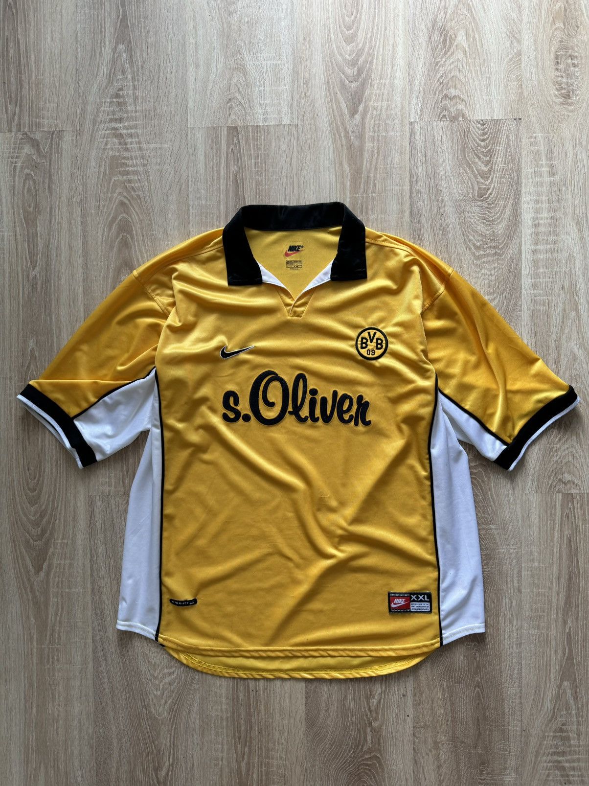 Nike nike borussia dortmund 1998-2000 vintage soccer Size US XXL / EU 58 / 5 - 1 Thumbnail
