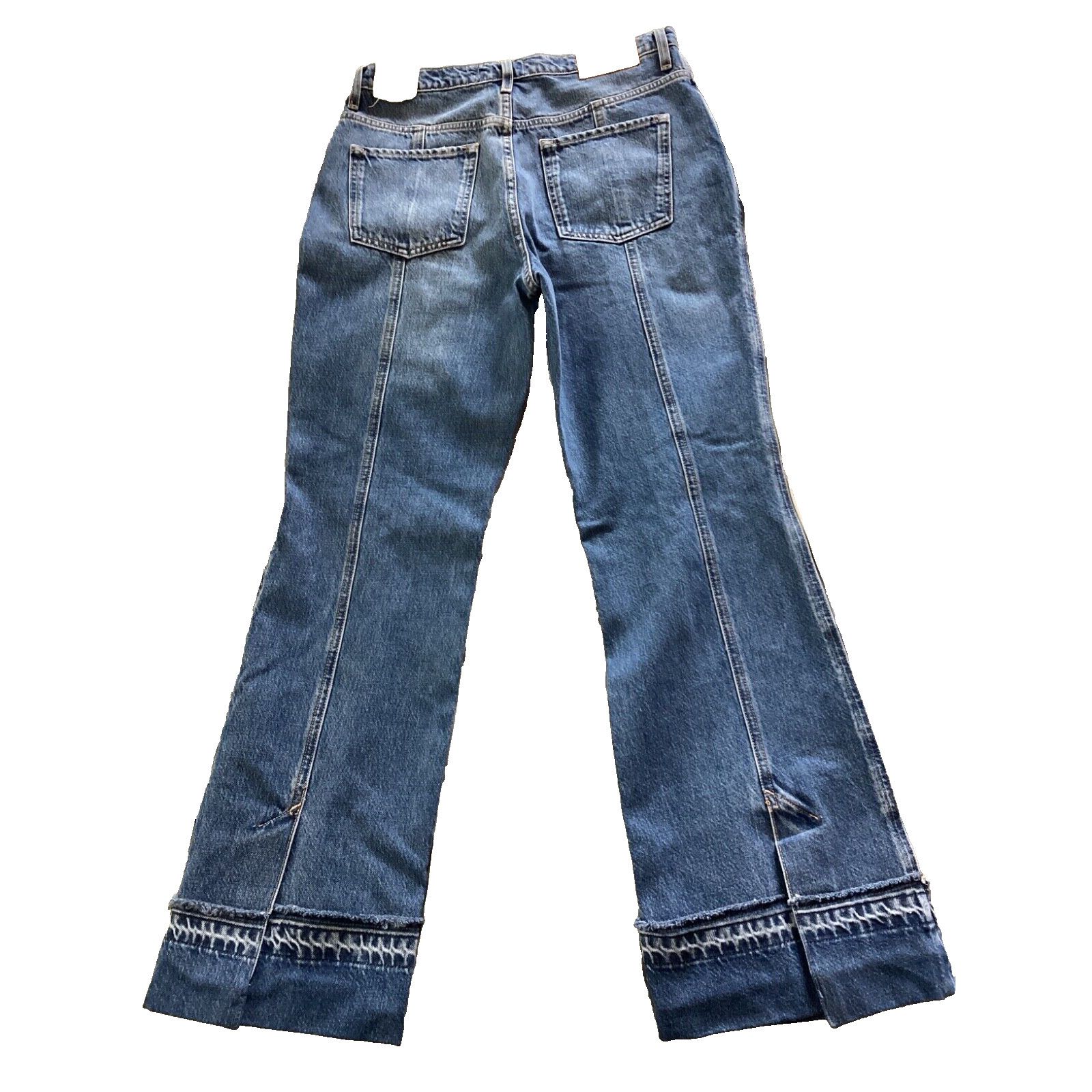 Free People FREE PEOPLE JUST FLOAT ON 295 HIGH RISE CUFFED FLARE JEANS Size 30" / US 8 / IT 44 - 4 Thumbnail