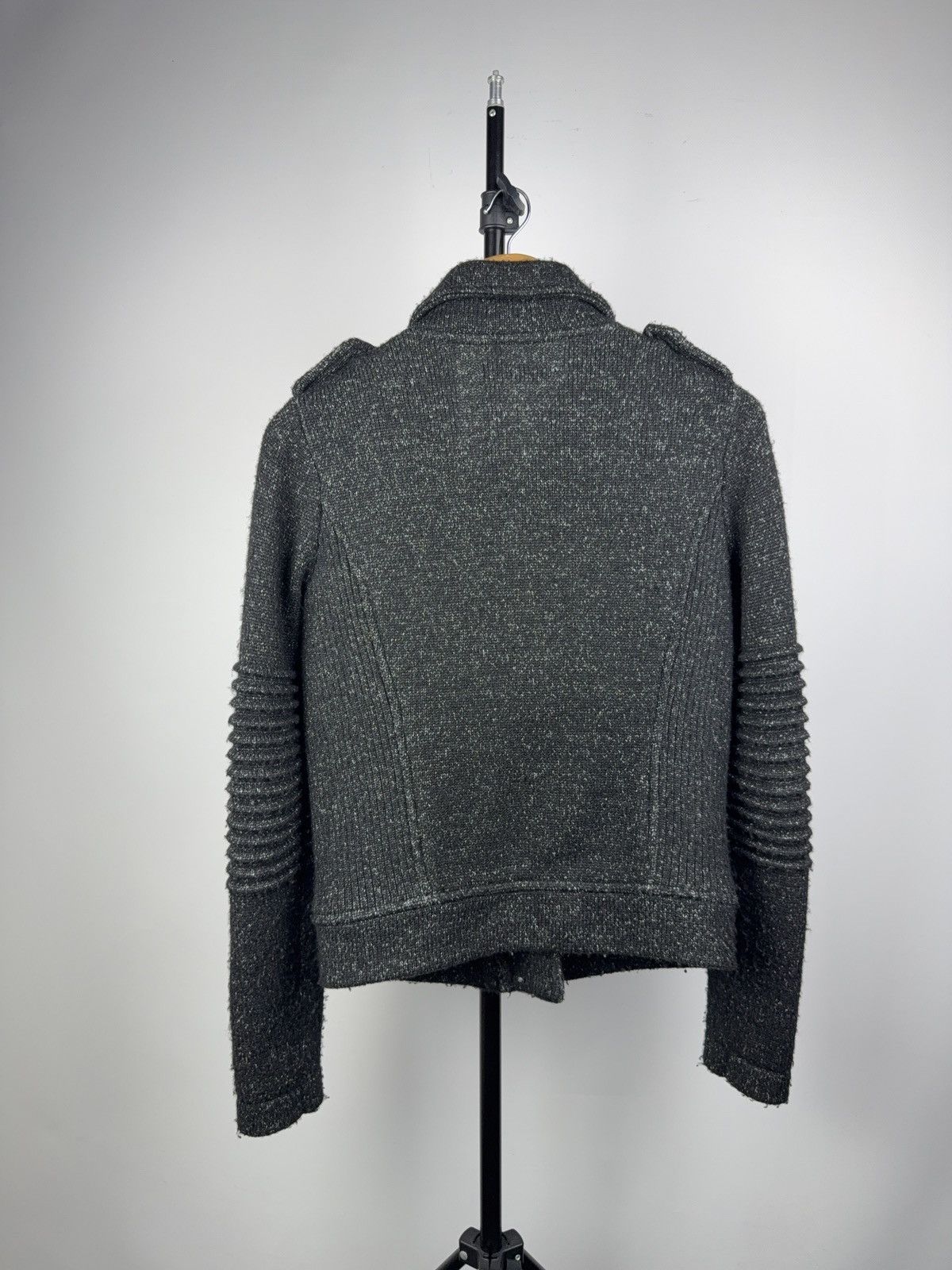 Diesel Luxury Diesel Wool Moto Knit Jacket Asymmetrical Zip Biker Size M / US 6-8 / IT 42-44 - 11 Thumbnail