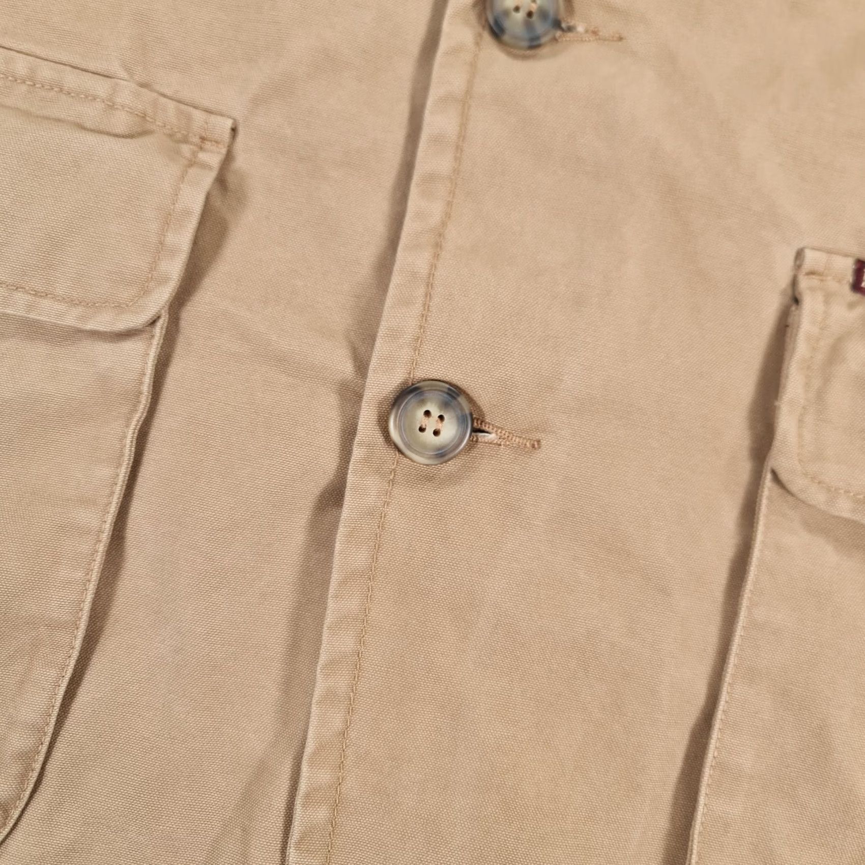 Marlboro VINTAGE Marlboro Classics Jacket Mens Beige Large Chore Field Utility Canvas Cotton Size US L / EU 52-54 / 3 - 5 Thumbnail