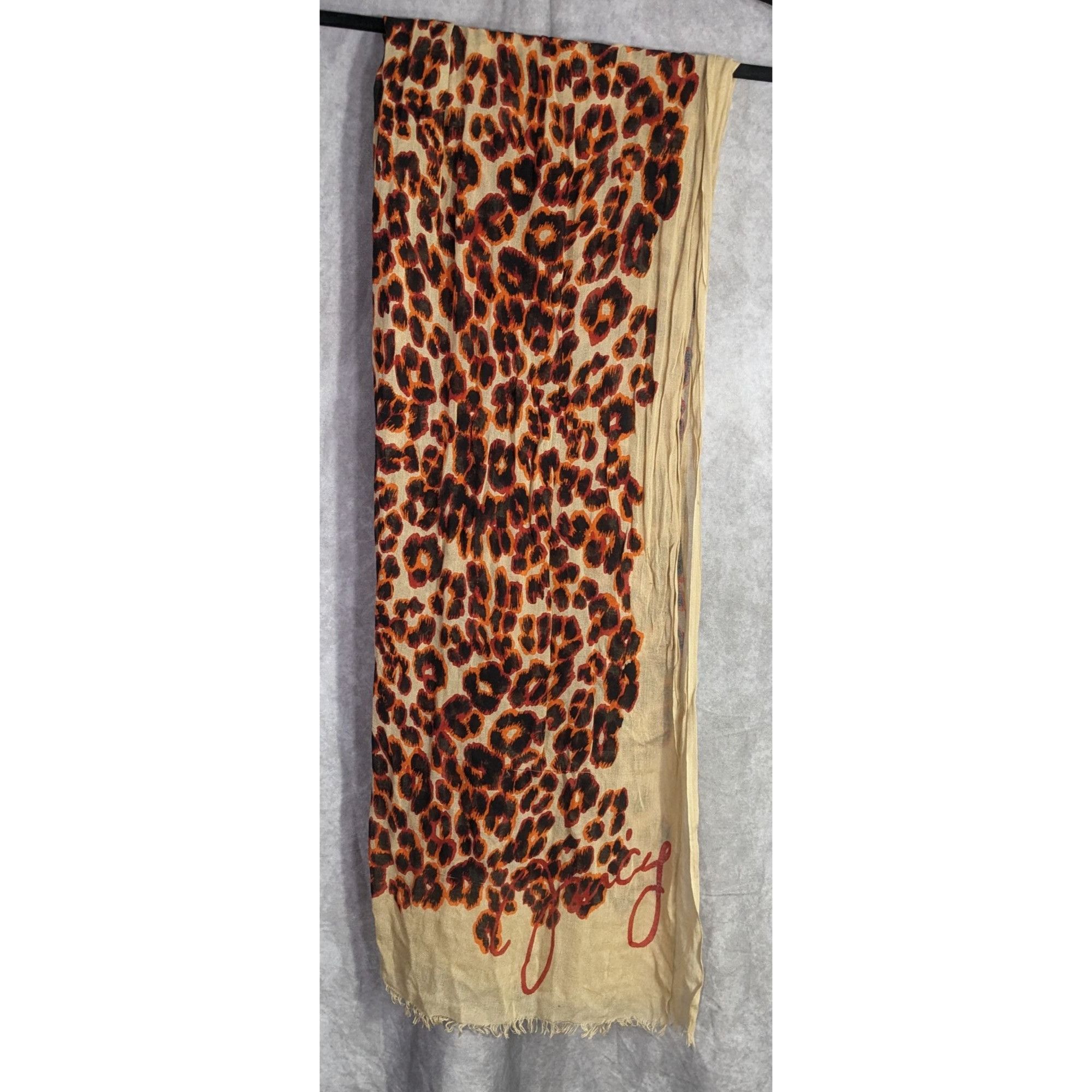Juicy Couture Juicy Couture Leopard Print Lightweight Scarf 33x79 Inches B Size ONE SIZE - 8 Thumbnail