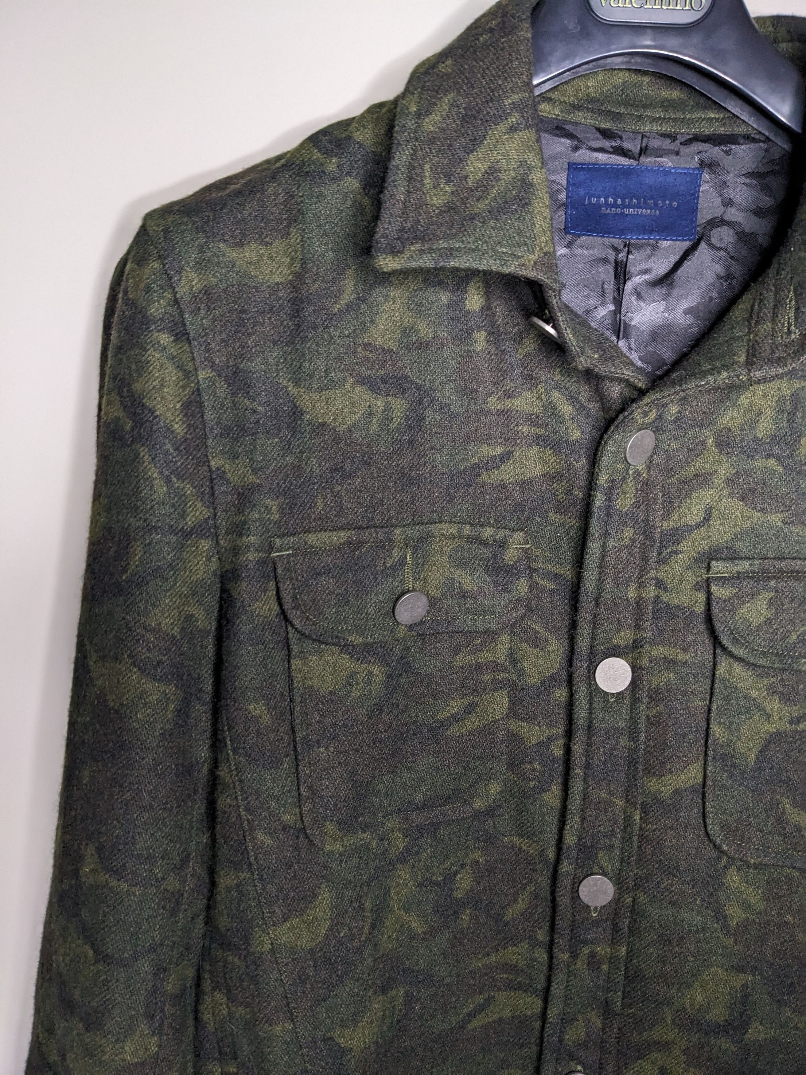 junhashimoto Jun Hashimoto Camo Wool Overshirt XL Jacket Military Shacket Size US XL / EU 56 / 4 - 4 Thumbnail