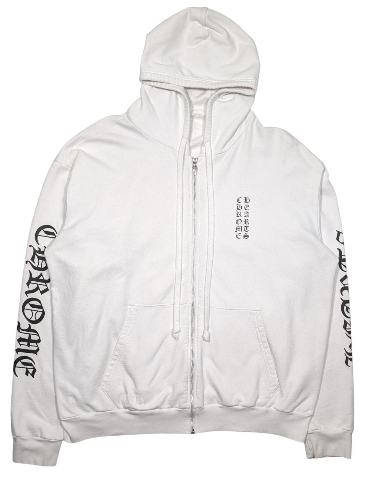 Chrome Hearts Vertical Logo Zip Up Hoodie Size US XL / EU 56 / 4 - 1 Thumbnail