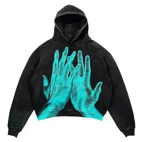 Japanese Brand × Vintage Oversized Palm Fancy Print Hoodie Size US L / EU 52-54 / 3 - 3 Thumbnail