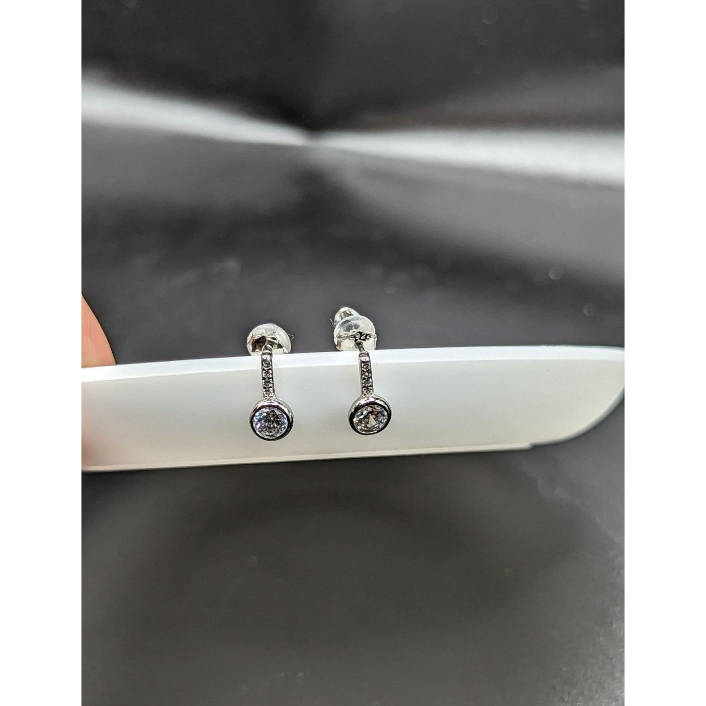 Other Stud Earrings Cubic Zirconia Rhodium Plated 925 Silver Size ONE SIZE - 5 Thumbnail