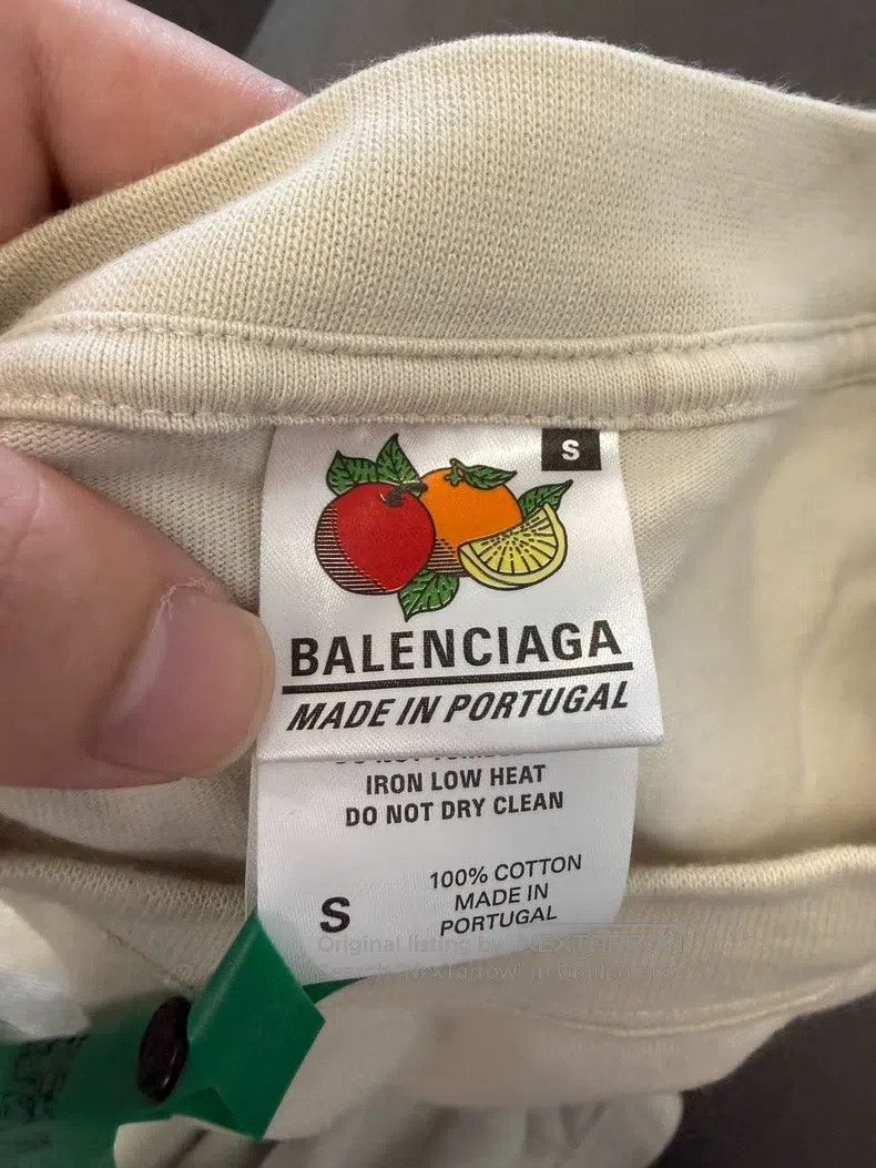 Balenciaga Balenciaga 3XL Embroidered Short Sleeve T-Shirt Beige Size US L / EU 52-54 / 3 - 4 Thumbnail