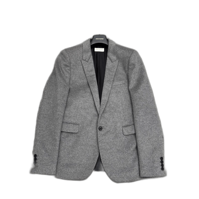 Saint Laurent Paris SLP Grey Cashmere Blazer Jacket- Size US L / EU 52-54 / 3 - 1 Thumbnail
