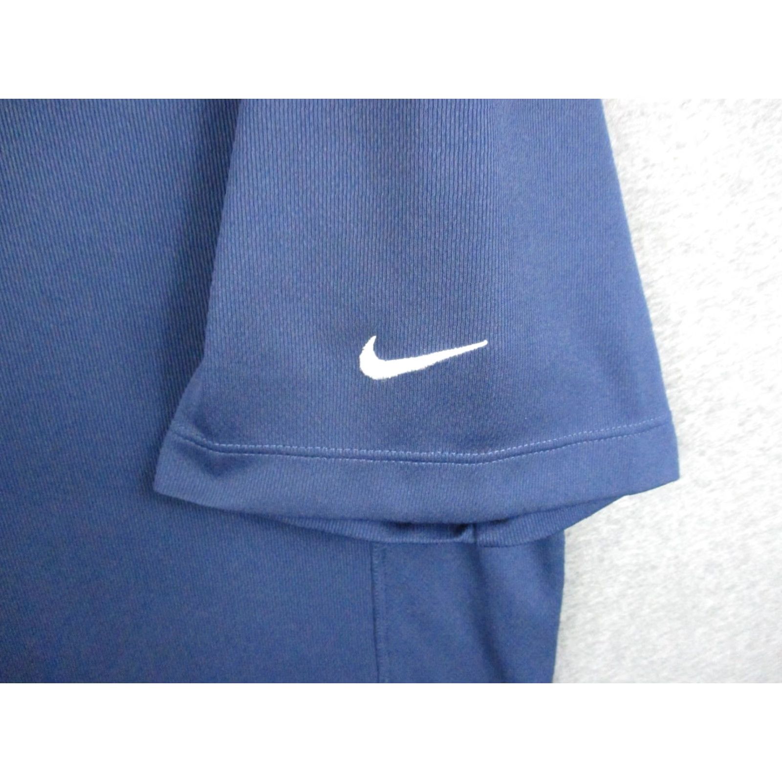 Nike Nike Golf Polo Shirt M Men's Navy Blue Embroidered Swoosh Logo Fit Dry Regular Short Sleeve 100% Polyester Nike Dri-Fit Logo Golf Value? Size US M / EU 48-50 / 2 - 4 Thumbnail