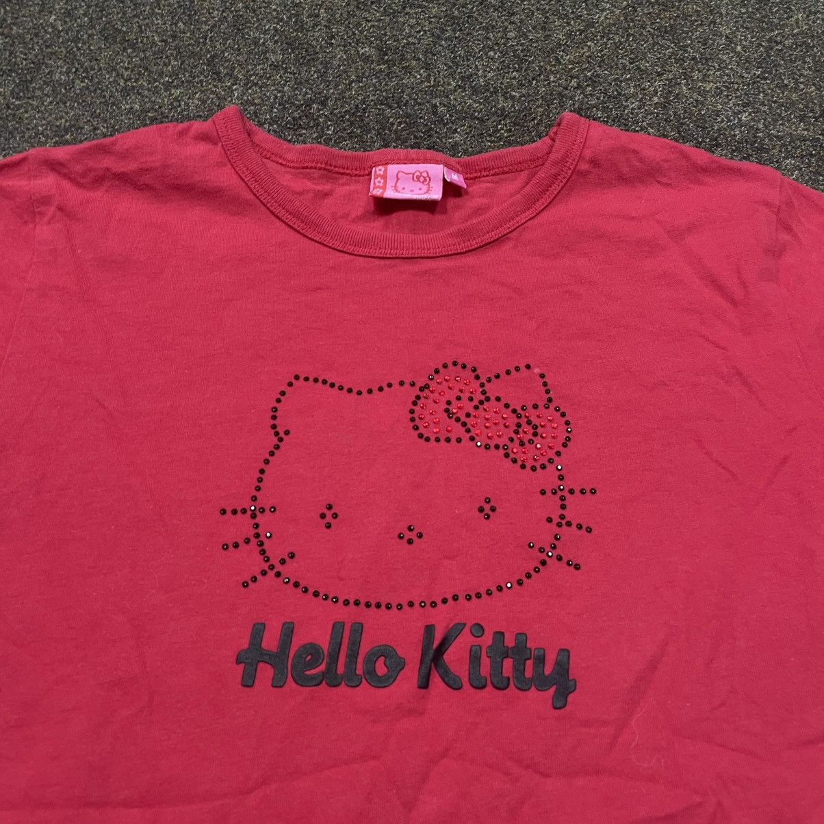 Japanese Brand Y2K Hello Kitty Rhinestone Pink Tee Japan Sanrio Babycore M Size M / US 6-8 / IT 42-44 - 3 Thumbnail