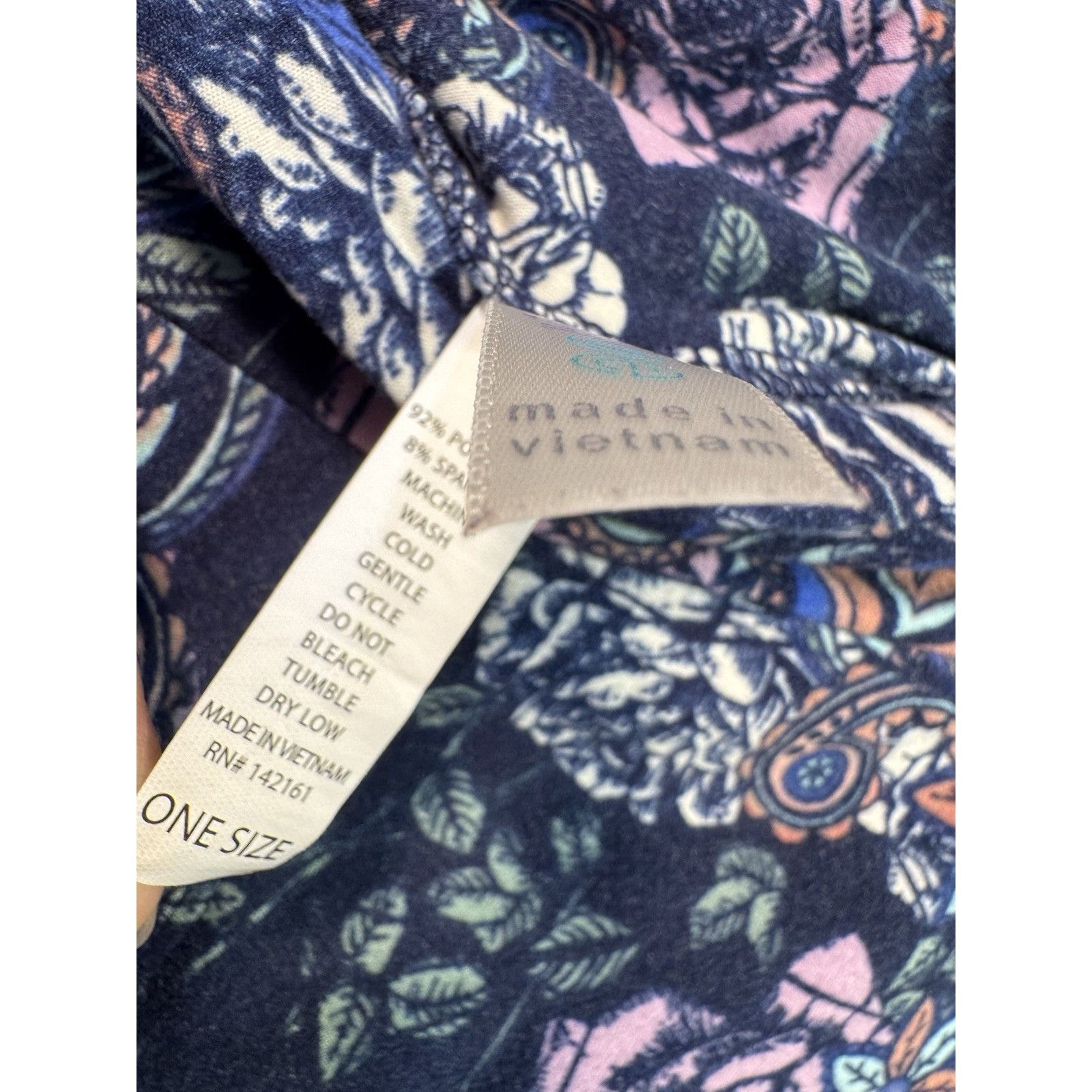 Other LuLaRoe Leggings OS One Size BLUE PATTERN Gently Used Size 29" - 5 Thumbnail