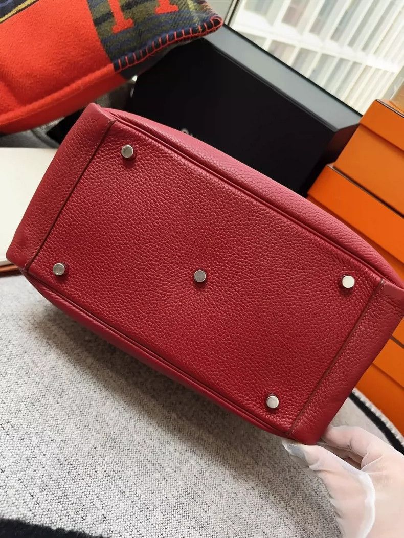 Hermes Hermes Lindy 30 Red Leather Bag-2506 Size ONE SIZE - 5 Thumbnail