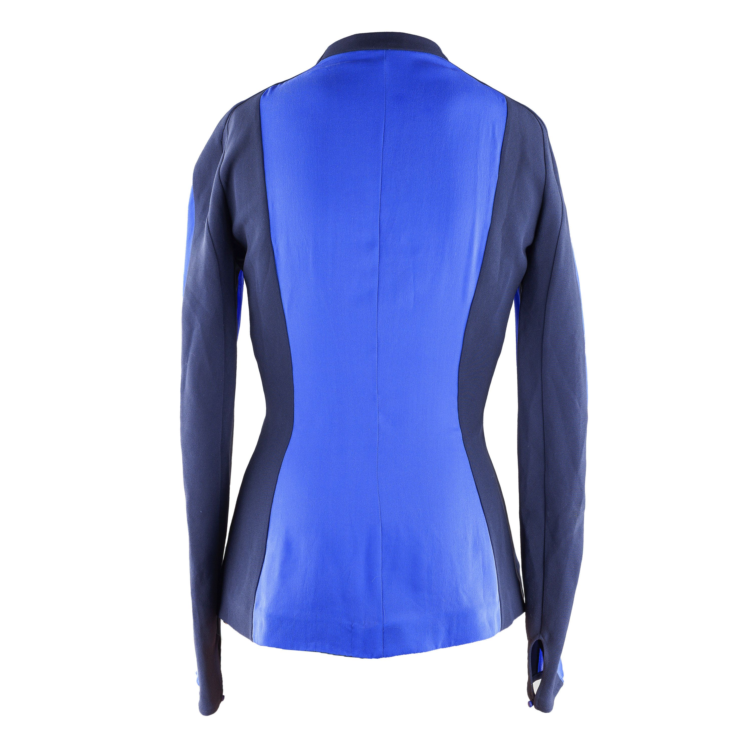 Mugler Thierry Mugler Blue/Black Long Sleeve Shirt (M) Size M / US 6-8 / IT 42-44 - 3 Thumbnail