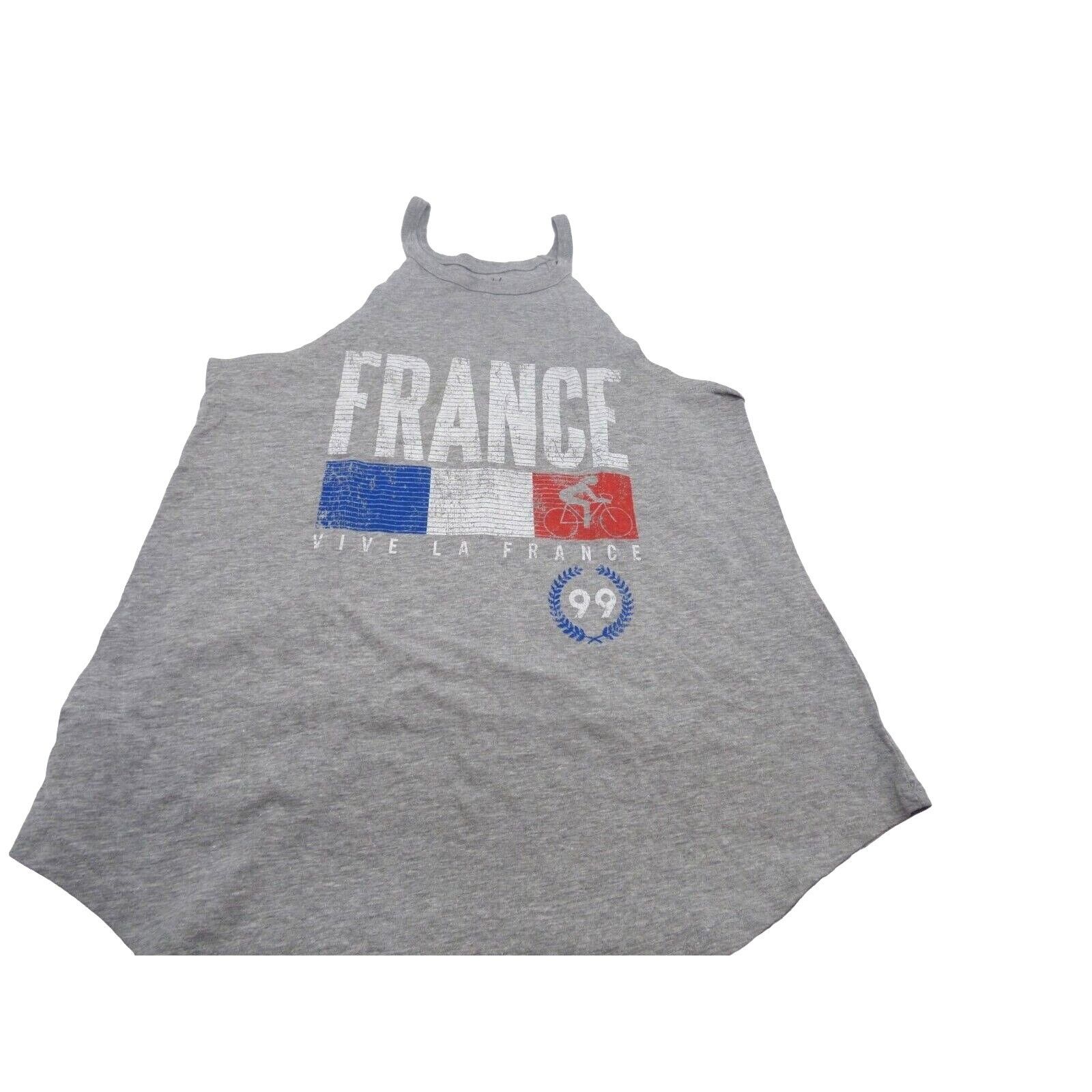 Other Cold Crush Junior’s “Vive La France” Halter Tee, Heather Gra Size M / US 6-8 / IT 42-44 - 2 Thumbnail
