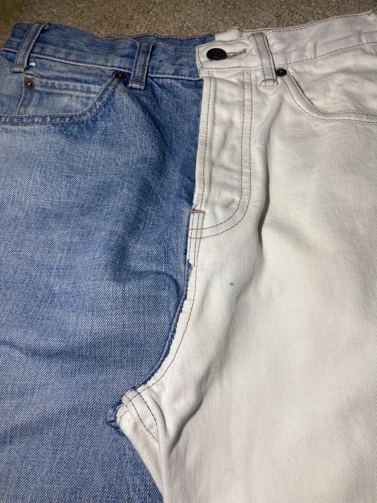Celine × Hedi Slimane SS21 Celine The Dancing Kid Split Bleach Blue Jeans 2021 RE Size US 28 / EU 44 - 5 Thumbnail