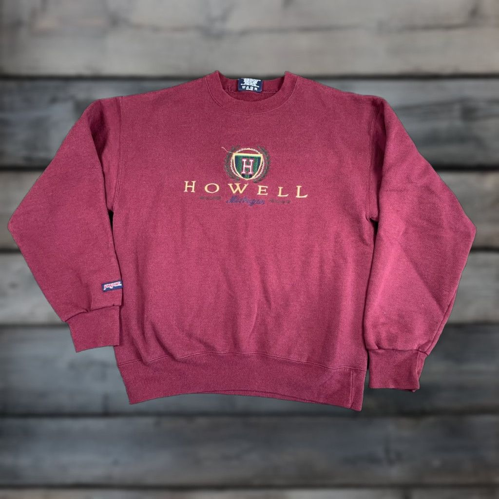 Jansport VTG Jansport Howell Michigan Sweatshirt Adult Large Dark Red Embroidered 50/50 Size US L / EU 52-54 / 3 - 1 Thumbnail
