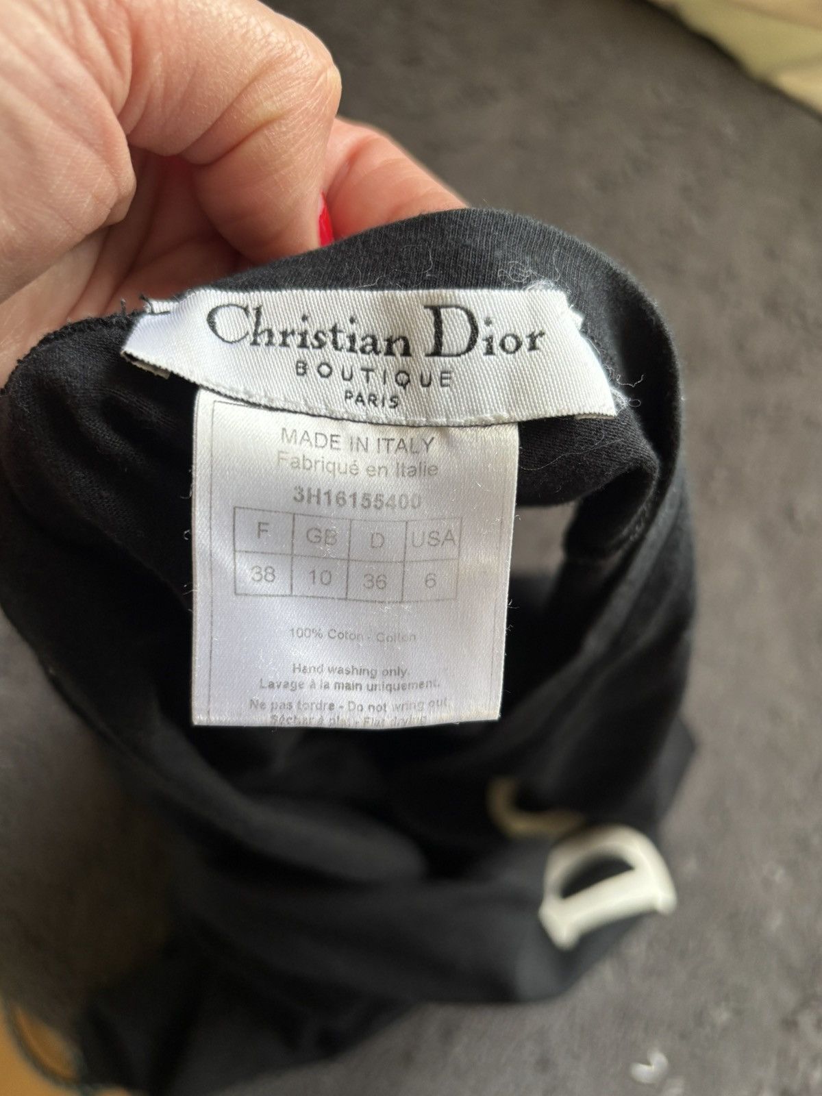 Dior Christian Dior Black “J’Adore Dior” T-Shirt, circa 2000s Size S / US 4 / IT 40 - 6 Thumbnail