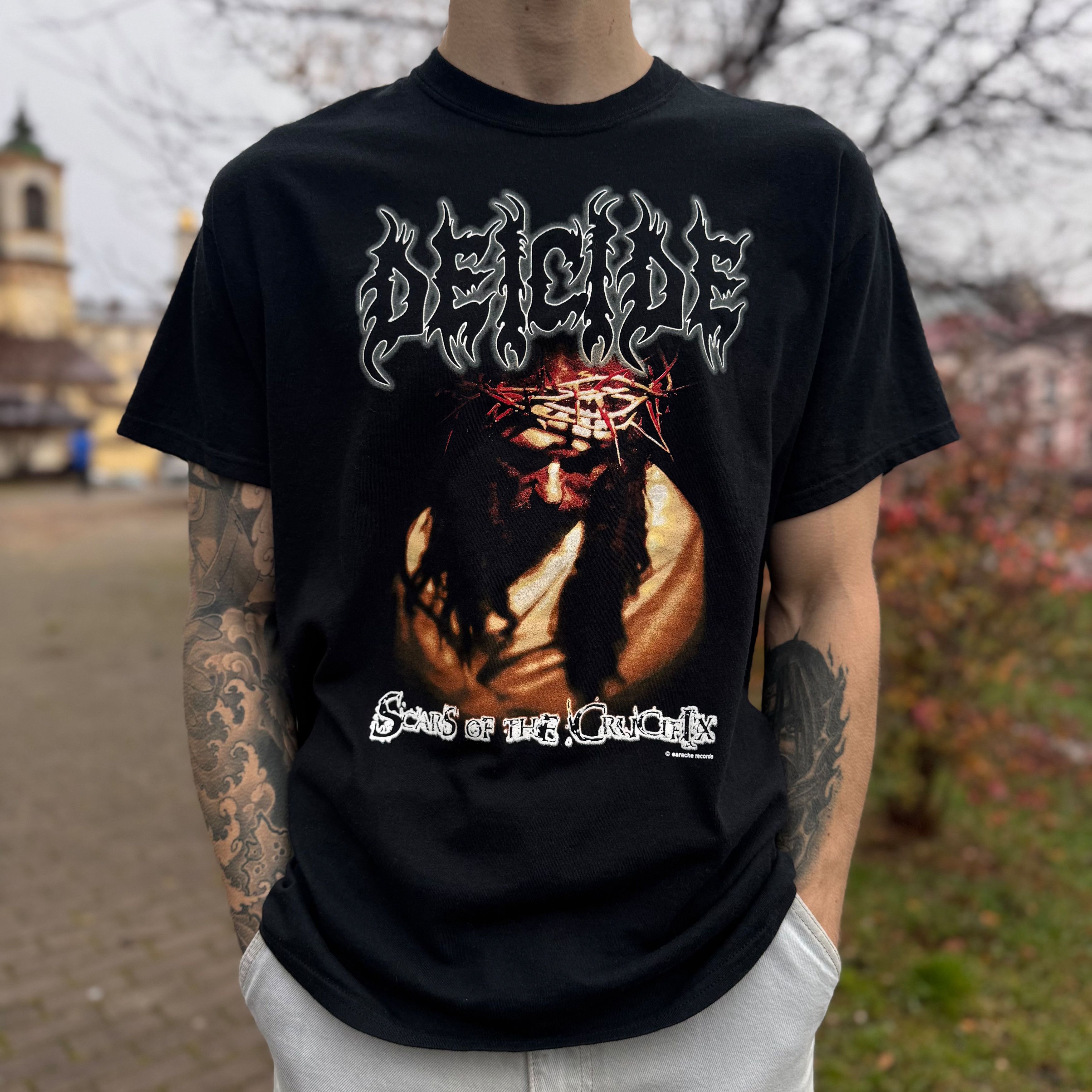 Band Tees DEICIDE jesus crown t-shirt Size US L / EU 52-54 / 3 - 1 Thumbnail