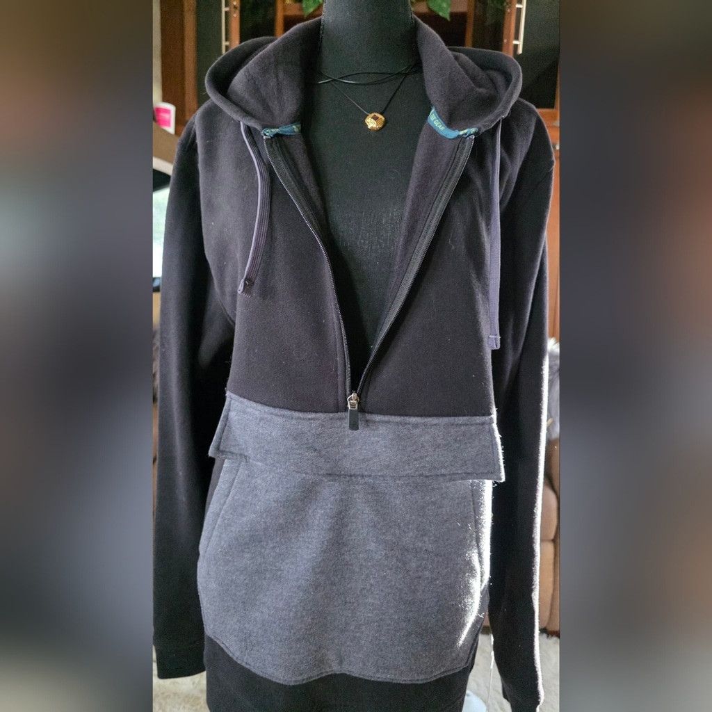 Tek Gear Tek Gear Black and Gray Hoodie with Front Pocket NWT Size US L / EU 52-54 / 3 - 3 Thumbnail