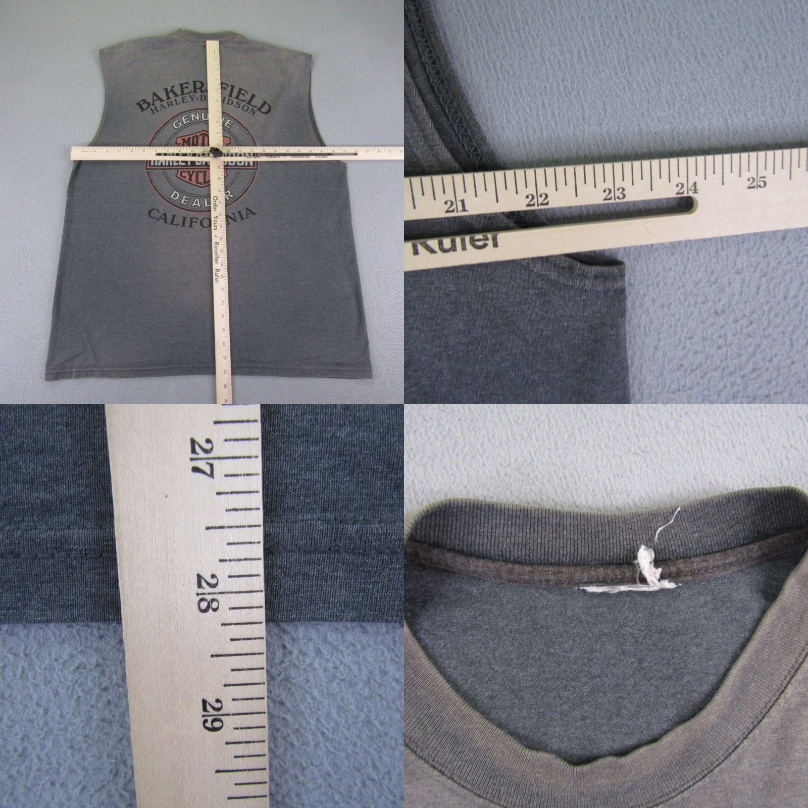 Harley Davidson VINTAGE Harley-Davidson Shirt Mens Large Gray Tank Top Motorcycles Eagle Bakersfield Size US L / EU 52-54 / 3 - 8 Thumbnail
