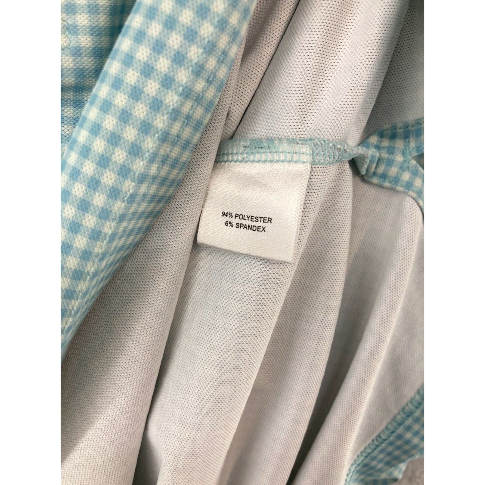 Peter Millar Peter Millar Summer Comfort Mens Polo Shirt Large Blue White Check Size US L / EU 52-54 / 3 - 5 Thumbnail