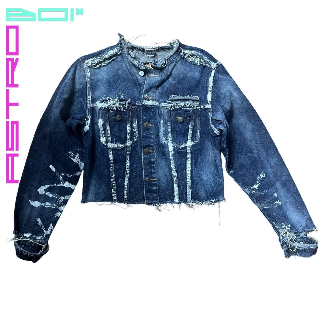 L.E.I. × Vintage ASTROBOI* X L.E.I. DECONSTRUCTED BLUE DENIM JACKET _ MEDIUM Size M / US 6-8 / IT 42-44 - 1 Thumbnail