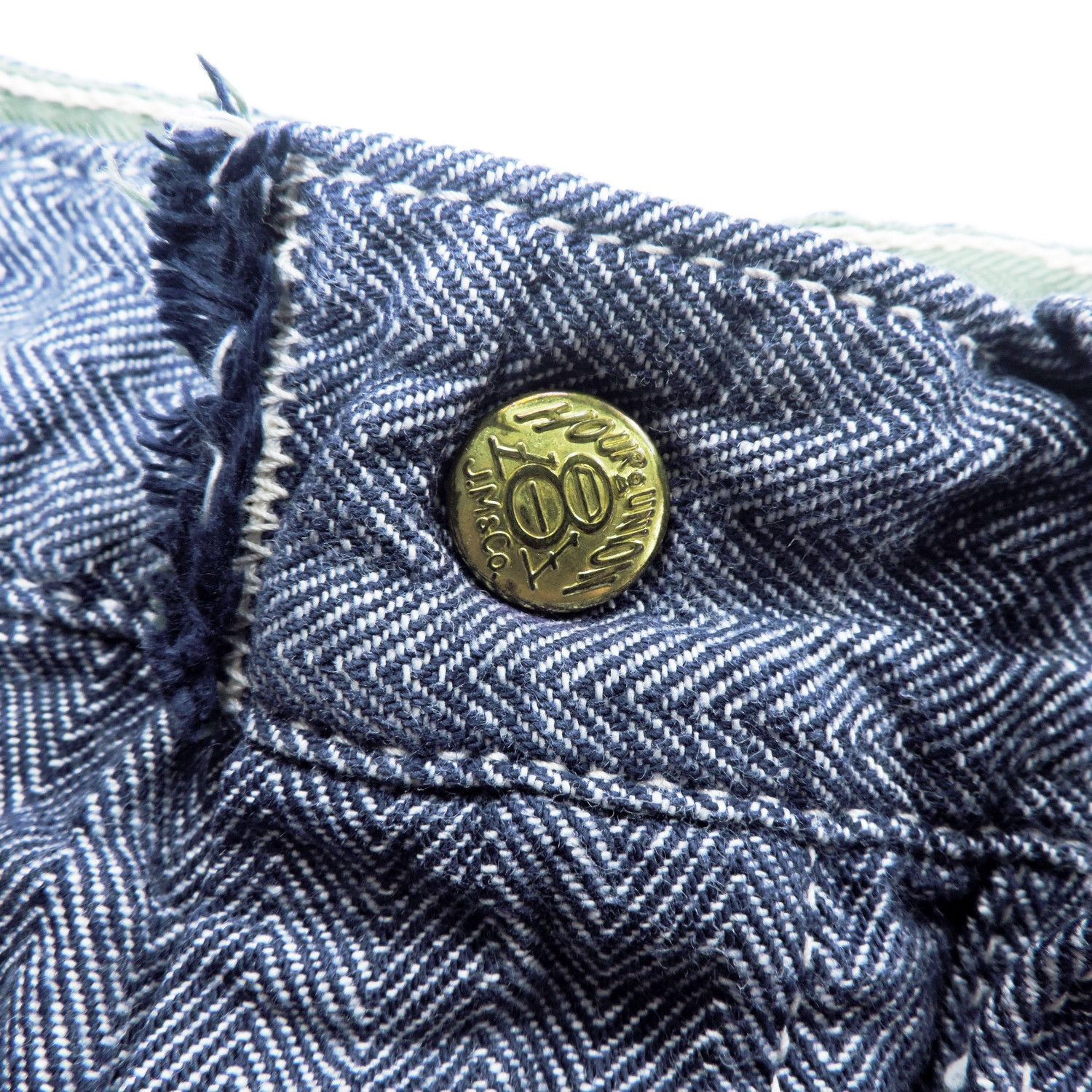 The Real McCoy's 8HU LOT 724 DOUBLE KNEE HERRINGBONE LIGHT CHAMBRAY TROUSERS Size US 32 / EU 48 - 8 Thumbnail