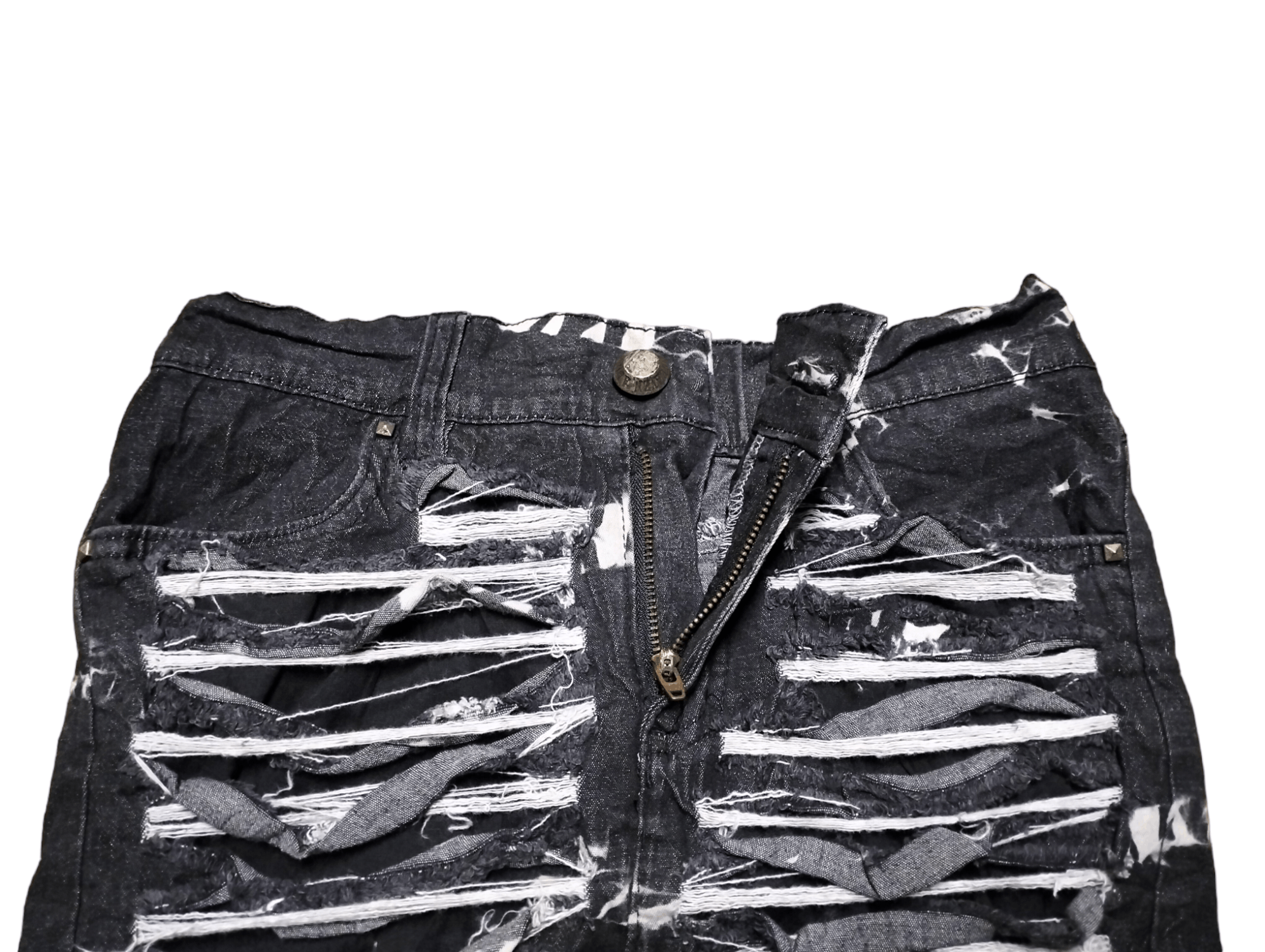 If Six Was Nine Japanese Brand Heaven and earth Distressed Design Skirt Size 28" / US 6 / IT 42 - 3 Thumbnail