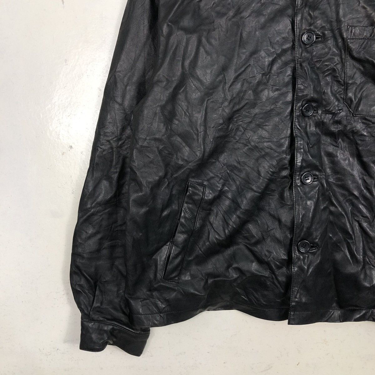 Japanese Brand 📌Vintage Biker Leather Jacket Suburban Issey Miyake Size US L / EU 52-54 / 3 - 6 Thumbnail