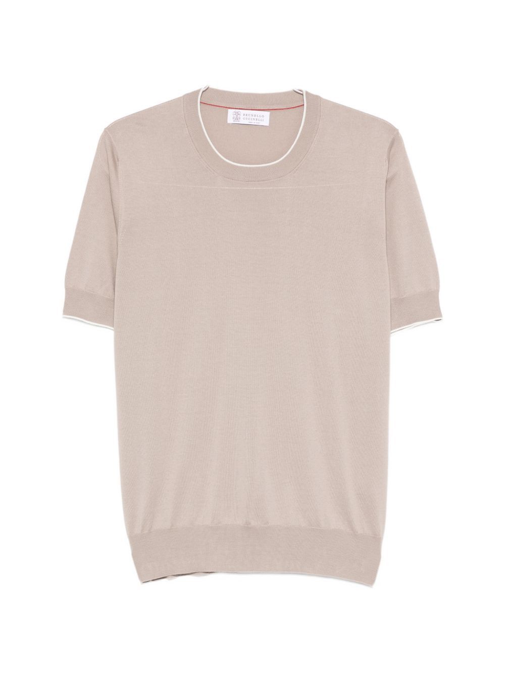 Brunello Cucinelli KNITTED COTTON T-SHIRT Size US XL / EU 56 / 4 - 1 Thumbnail