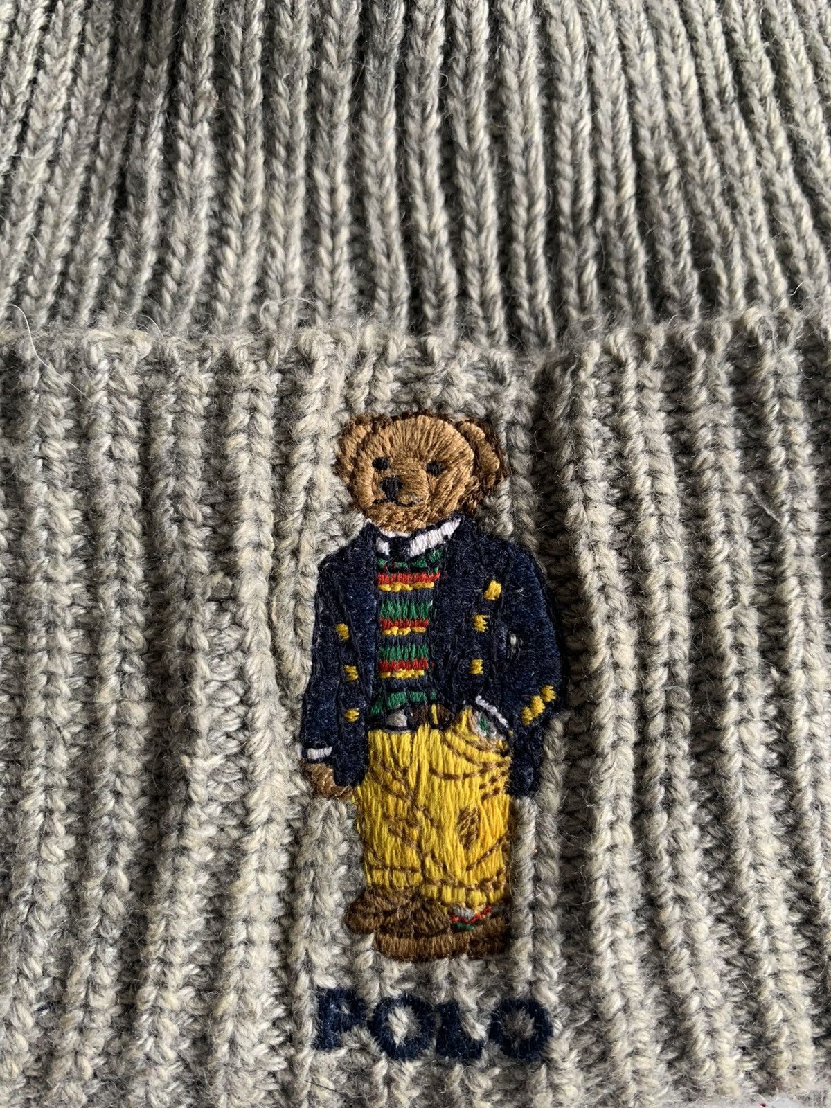 RRL Ralph Lauren Polo Ralph Lauren Bear Hairy Rare Distressed Beanie Hats Size ONE SIZE - 14 Thumbnail
