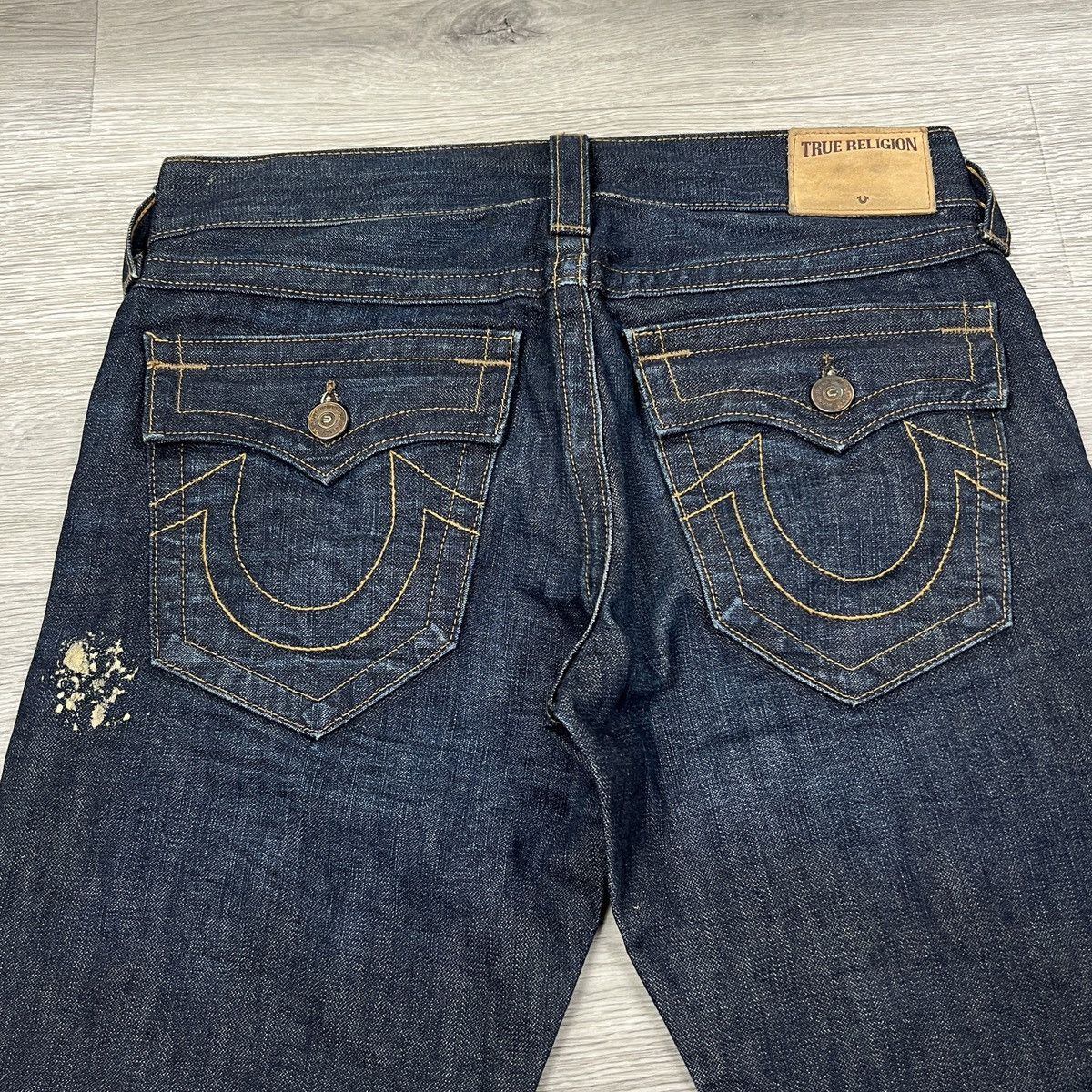 True Religion True Religion Ricky Straight Jeans Men’s Navy Gold Paint Y2K Size US 31 - 11 Thumbnail