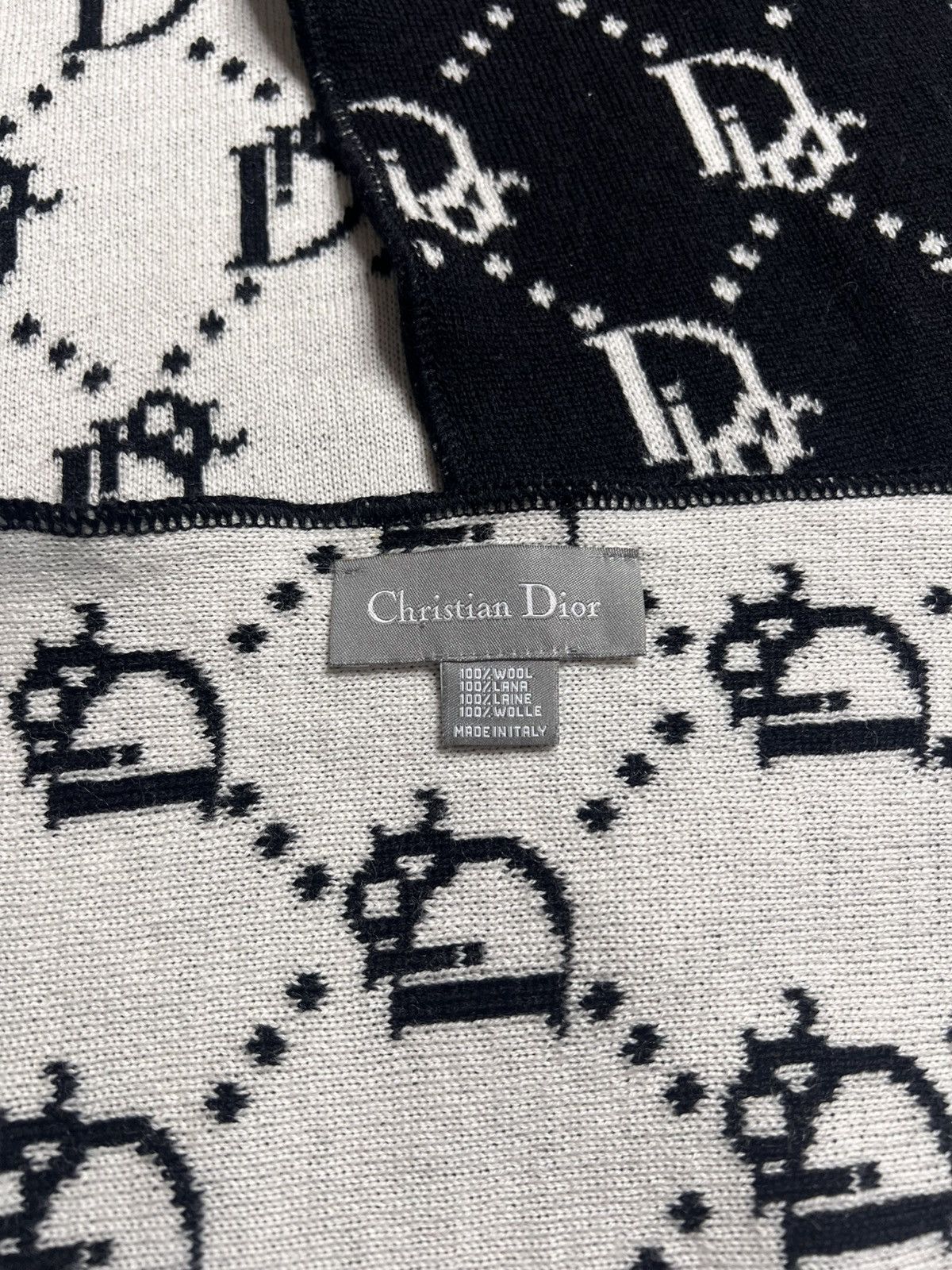 Christian Dior Monsieur Christian Dior Monogram Wool Scarf Size ONE SIZE - 4 Thumbnail