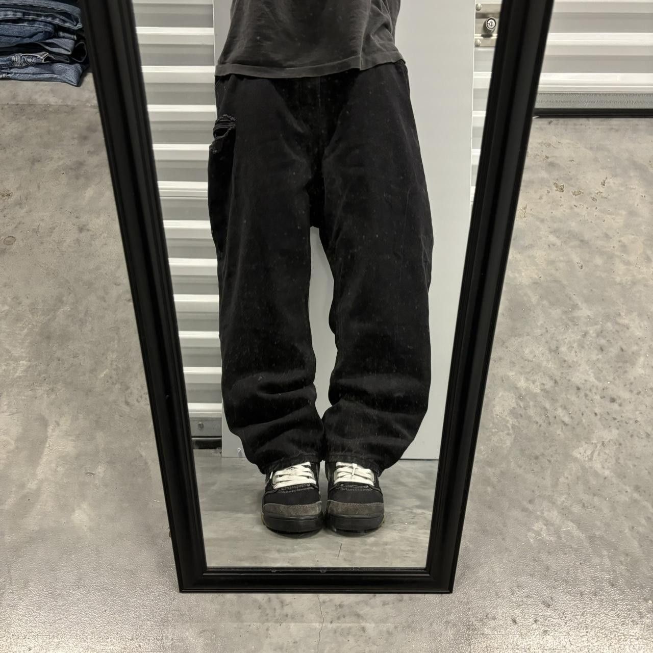 Japanese Brand × Vintage Crazy Vintage Y2K/2000s Grunge Black Skater Denim Jeans! Size US 38 / EU 54 - 1 Thumbnail