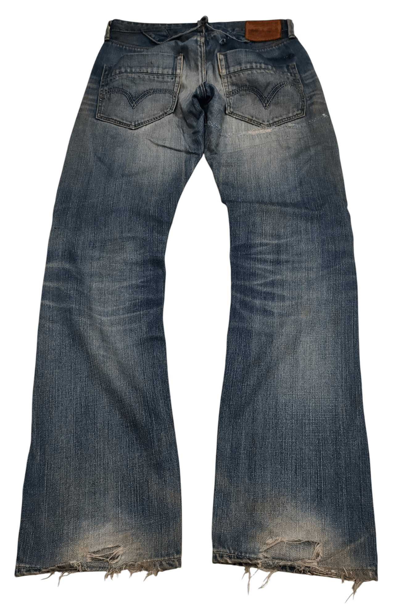 Levi's 💥 Flared Levi's 522 Buckle Back Distressed💥 Size US 32 / EU 48 - 6 Thumbnail