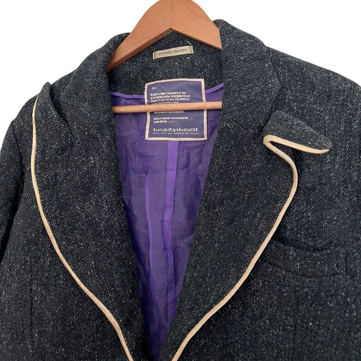 Beauty Beast Beauty beast tweed piping line blazer Size US M / EU 48-50 / 2 - 2 Thumbnail