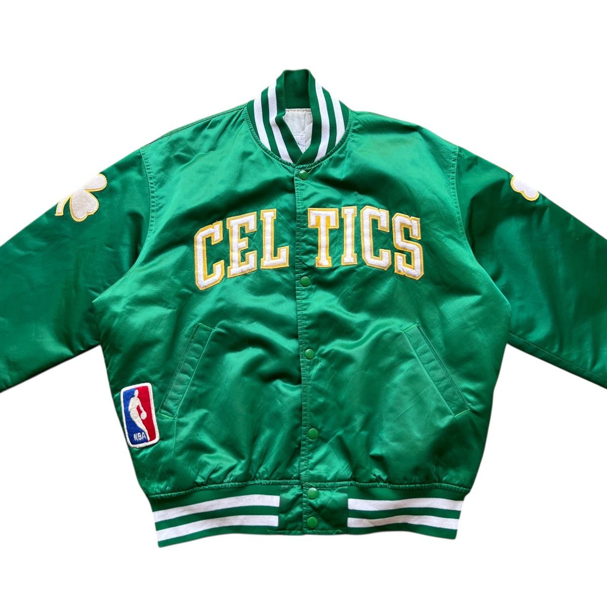 NBA 🔥 Vintage Boston Celtics NBA Starter Green Bomber Jacket Size US L / EU 52-54 / 3 - 6 Thumbnail