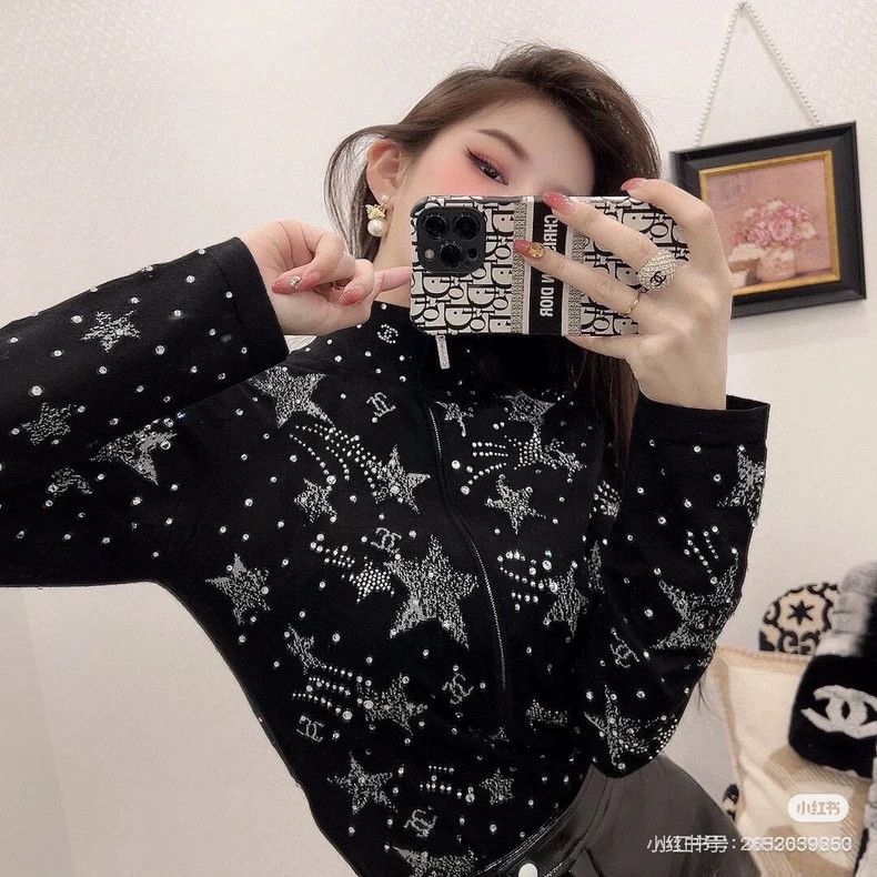 Chanel Chanel 23N Ski Series Black Hot Diamond Meteor Zipper Knit Size XS / US 0-2 / IT 36-38 - 8 Thumbnail