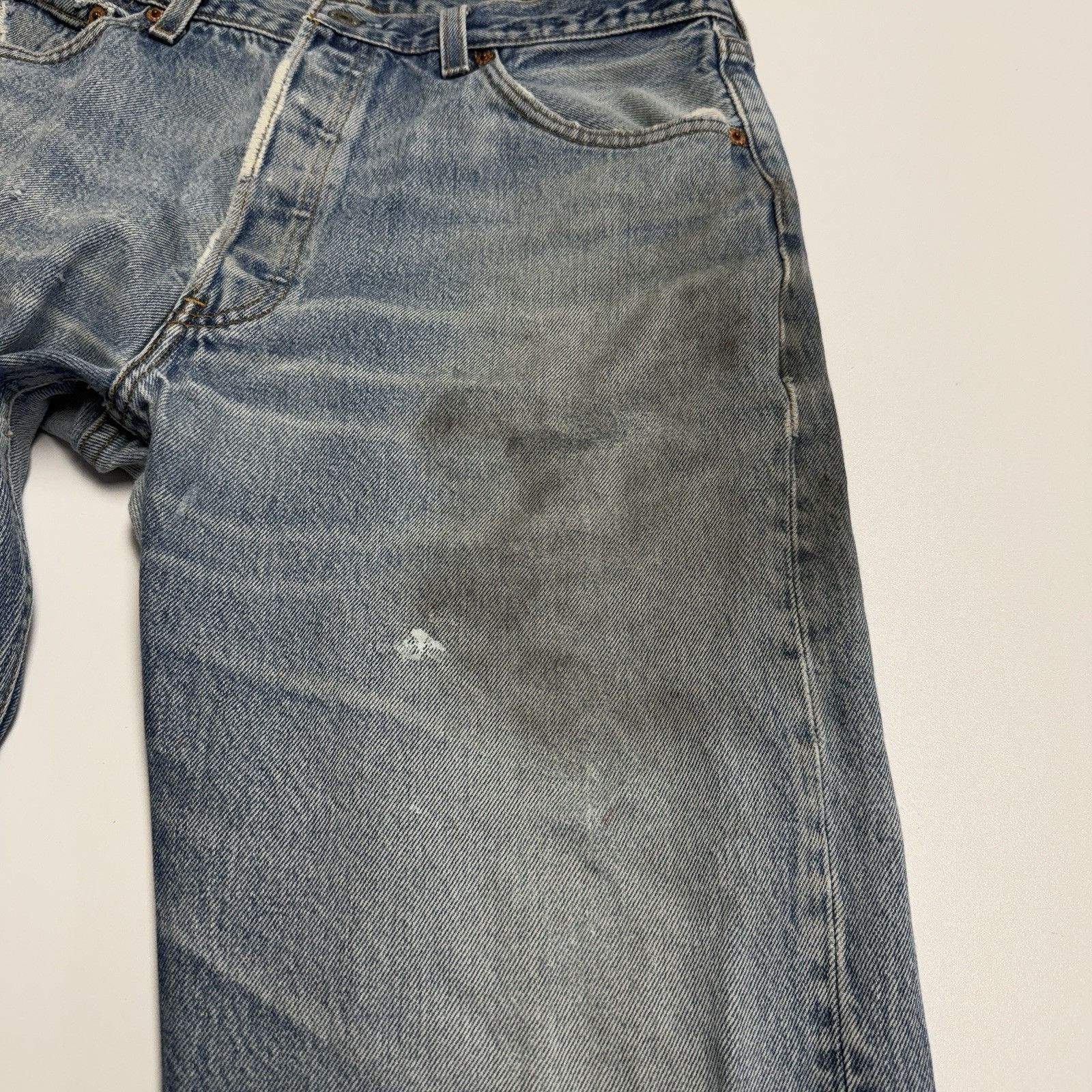 Levi's Vintage 90s Levis 501xx Jeans Made In USA Mens 35x34 (32x30) Size US 35 - 4 Thumbnail