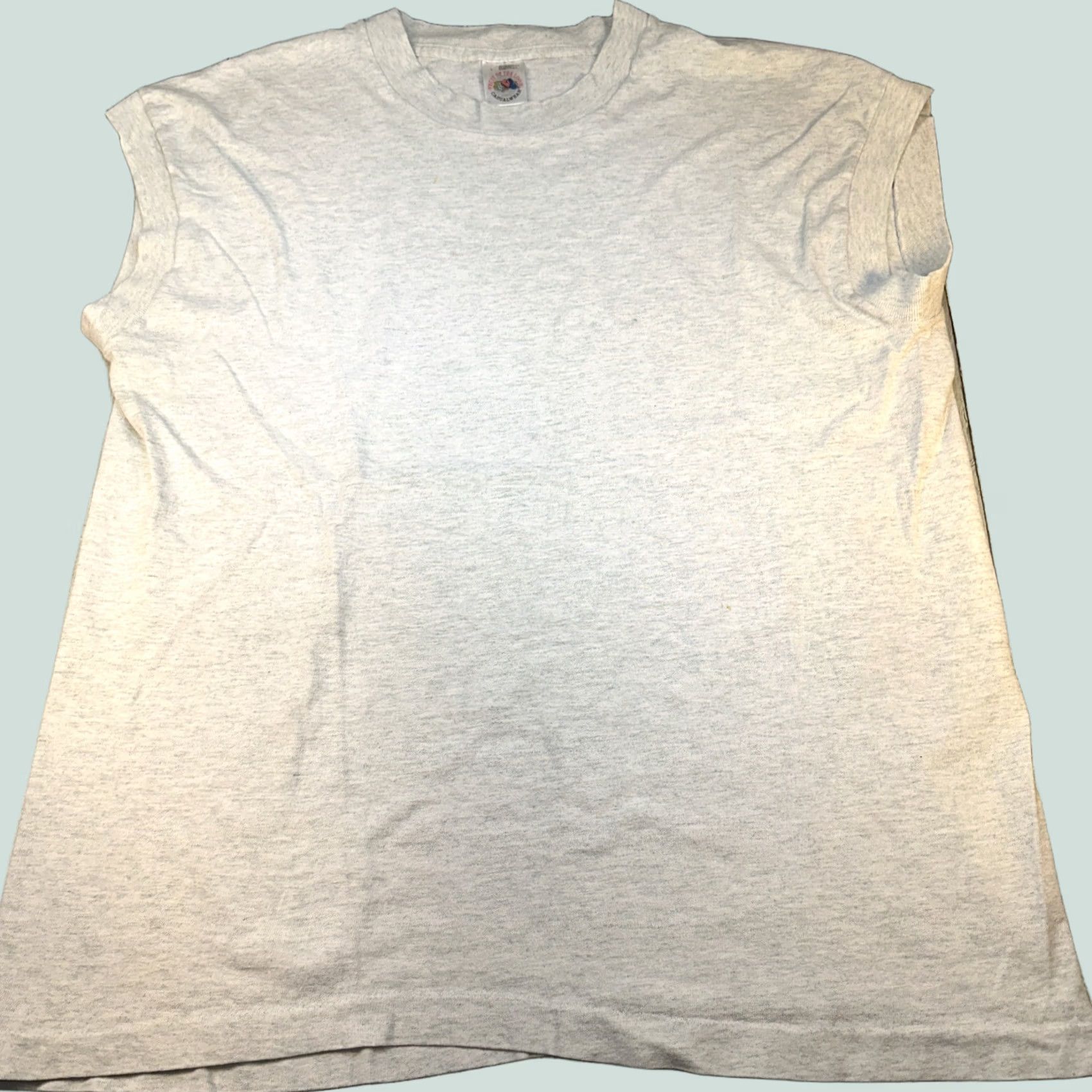 Fruit Of The Loom VINTAGE Fruit of the Loom T-Shirt Gray USA Men L Regular Blank Shirt Mens Size US L / EU 52-54 / 3 - 1 Thumbnail