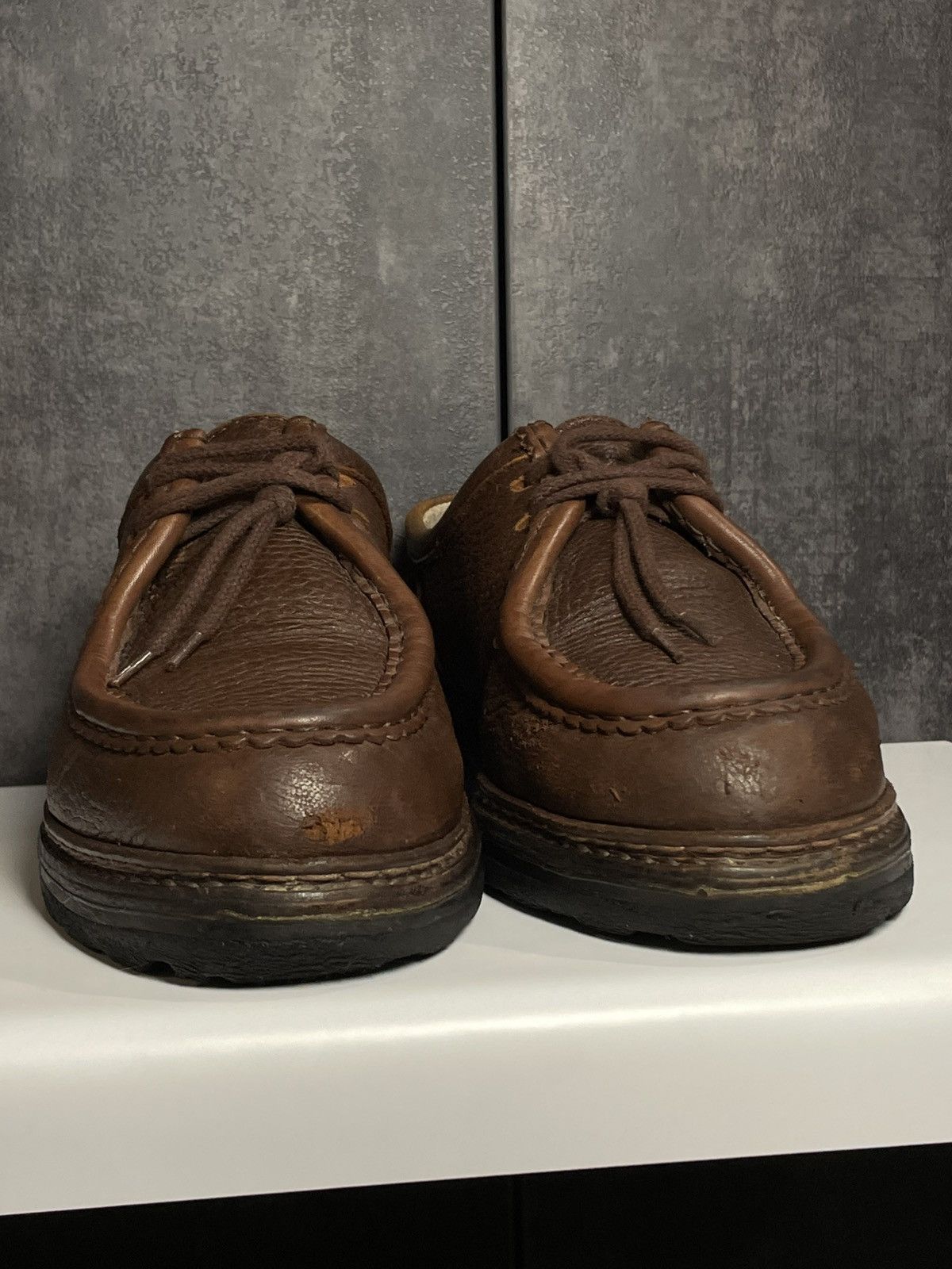 Vintage Arcus Leather Lace Loafers Paraboot Style Prada Raf