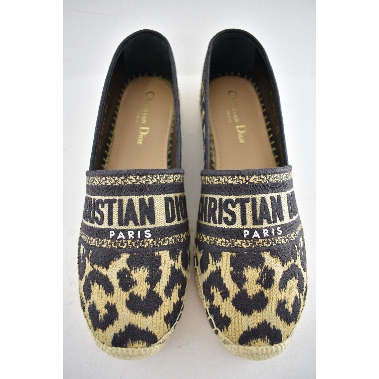 Dior Dior Granville Brown Gold Beige Leopard Logo Size US 5 / IT 35 - 5 Thumbnail